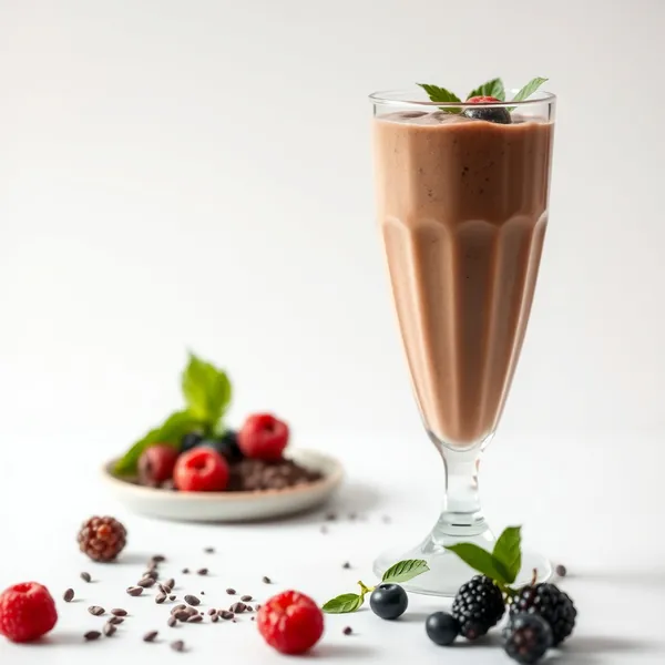 Smoothie de Kefir de Leite com Chia e Chocolate