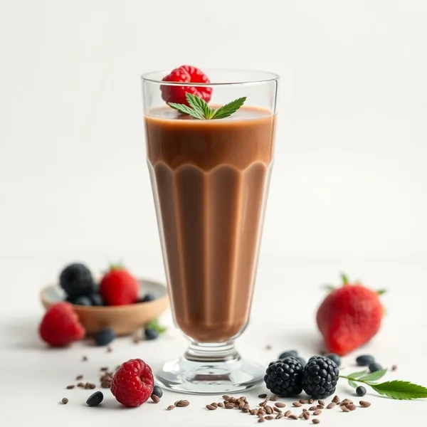 Smoothie di Semi di Chia e Latte di Riso al Cioccolato