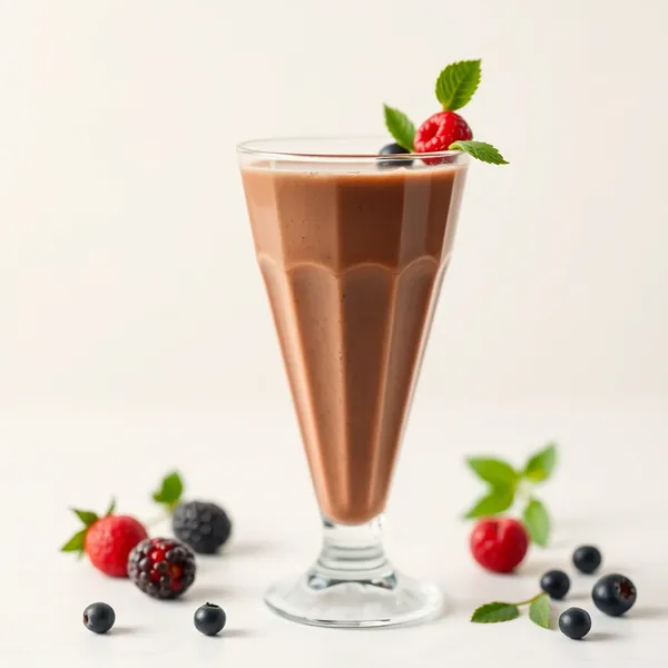Smoothie de Iogurte Grego com Goji e Chocolate