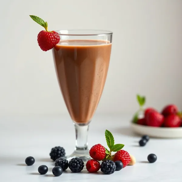 Smoothie de Leite de Macadamia e Goji com Sabor a Chocolate