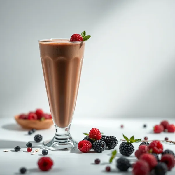 Smoothie de Leite de Aveia com Goji e Chocolate