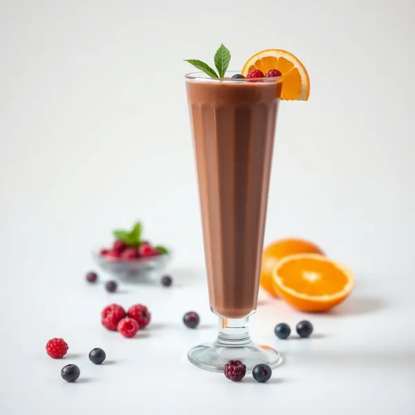 Smoothie de Suco de Laranja com Goji e Chocolate