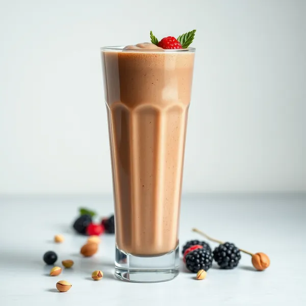 Smoothie de Leite de Pistache e Baya de Goji com Sabor a Chocolate