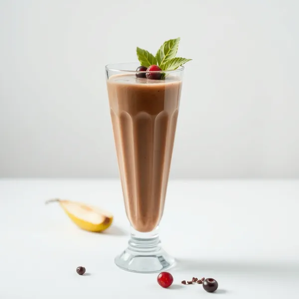 Batido de Pera com Chocolate e Leite de Espelta