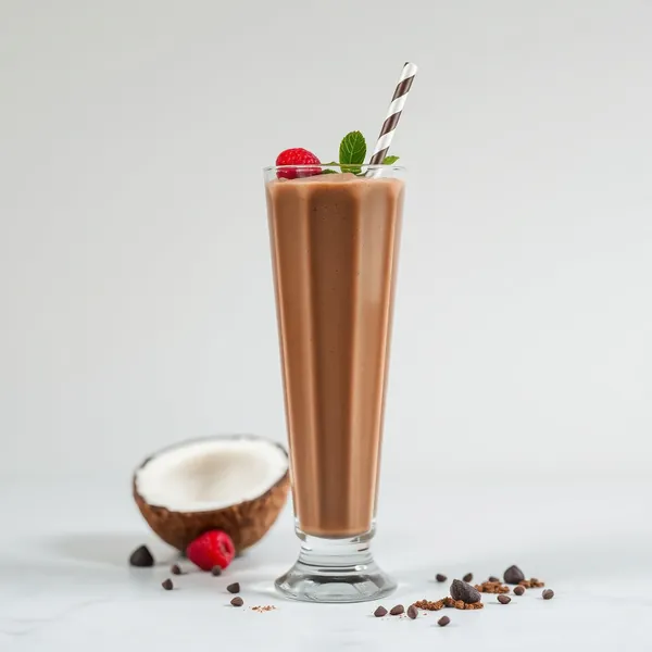 Batido de Proteína de Chocolate y Agua de Coco