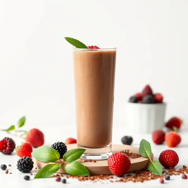 Smoothie de Leite de Cânhamo e Proteína de Chocolate