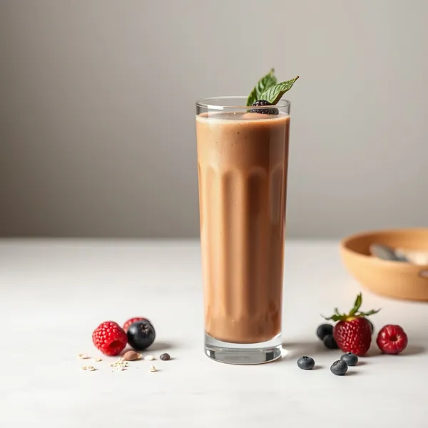 Smoothie de Leite de Aveia com Proteína e Chocolate
