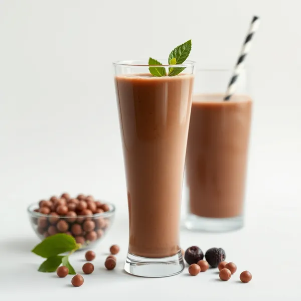 Frullato di Latte di Piselli e Proteine al Cioccolato
