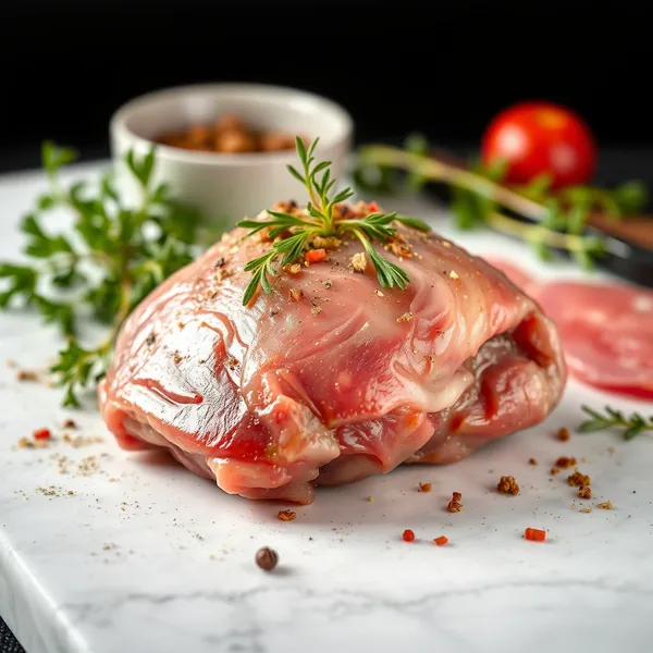 Confit de muslo de cabra