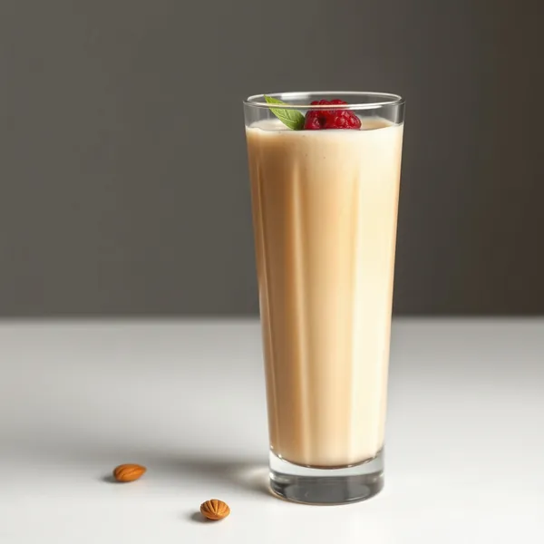 Smoothie Cremoso de Manteiga de Amêndoa e Leite de Ervilha