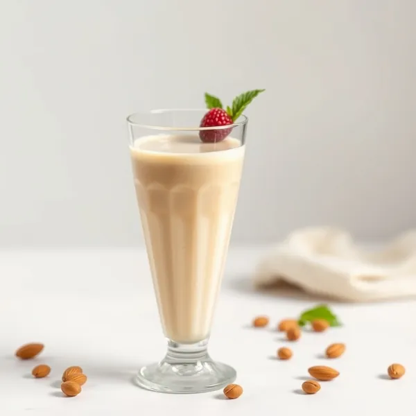 Batido Cremoso de Mantequilla de Almendra y Leche de Pistacho