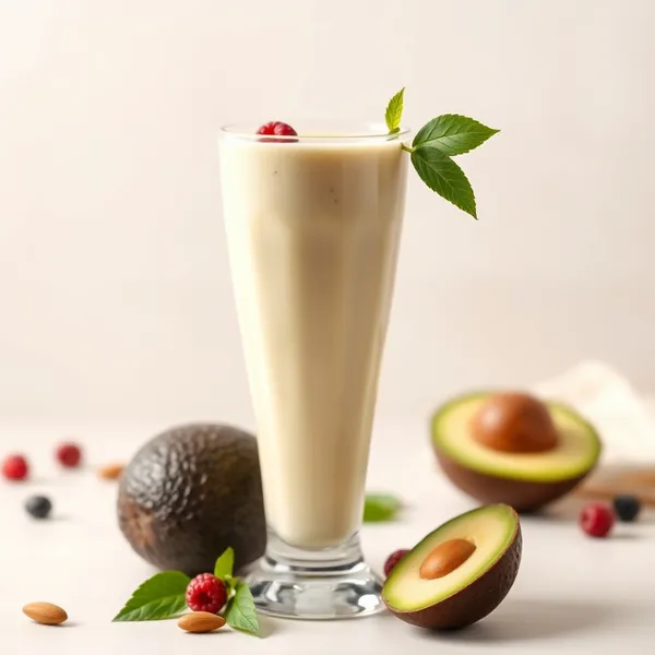 Smoothie Crémeux d'Avocat, Amande et Lait de Coco