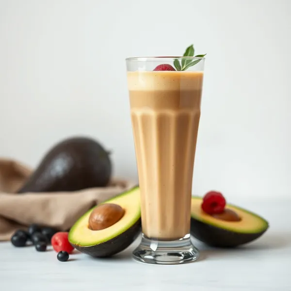 Batido Cremoso de Aguacate y Café Frío