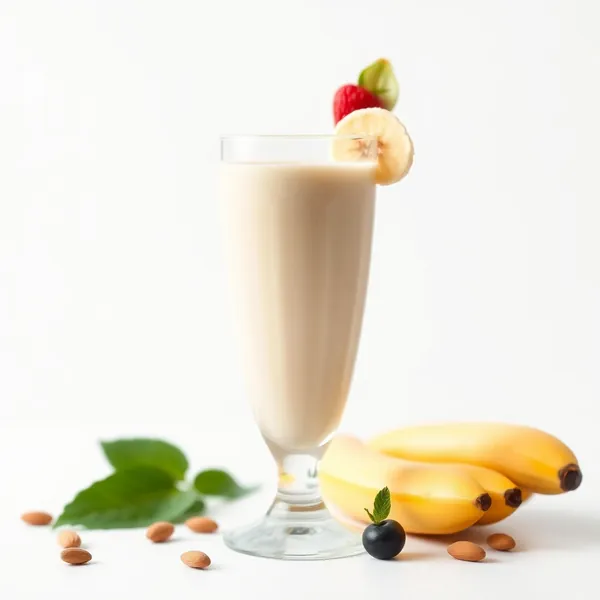 Frullato Cremoso di Banana, Mandorla e Latte di Cocco