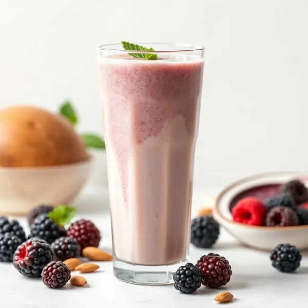 Creamy Blackberry Almond Coconut Milk Smoothie