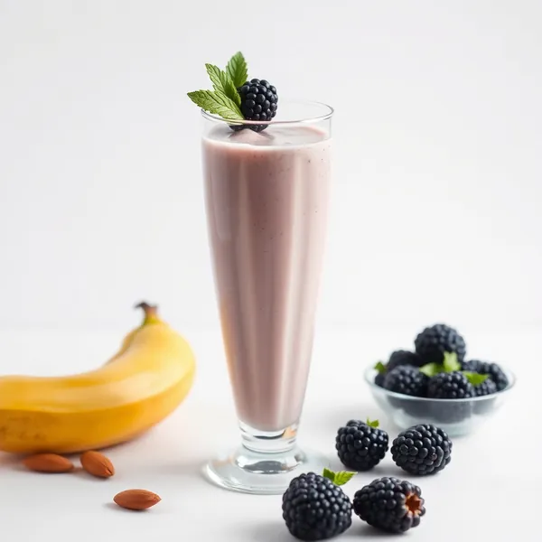 Smoothie Cremoso de Amora e Leite de Amêndoa