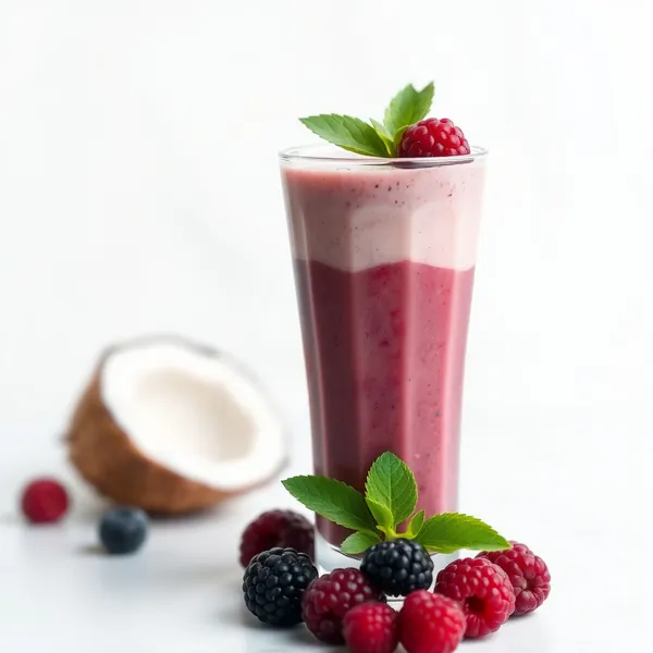 Smoothie Crémeux de Mûres et Eau de Coco