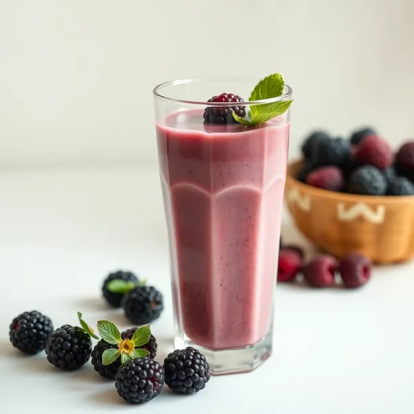 Smoothie Crémeux de Yogourt Grec et Mûres