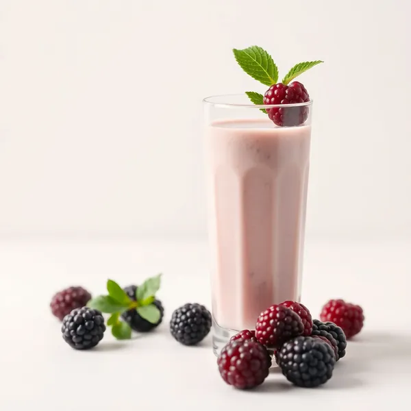 Cremiger Brombeer Hanfmilch Smoothie