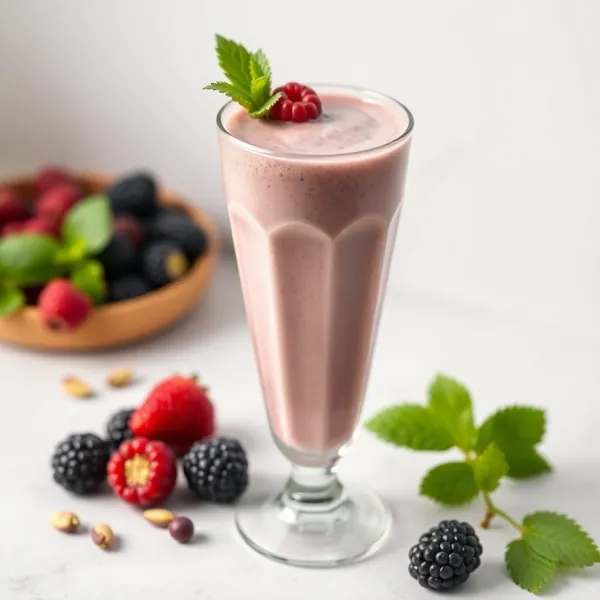 Creamy Blackberry Pistachio Milk Smoothie