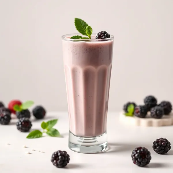 Creamy Blackberry Rice Milk Smoothie