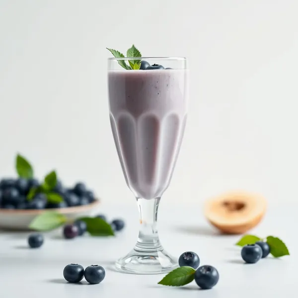 Cremiger Blaubeer Hanfmilch Smoothie