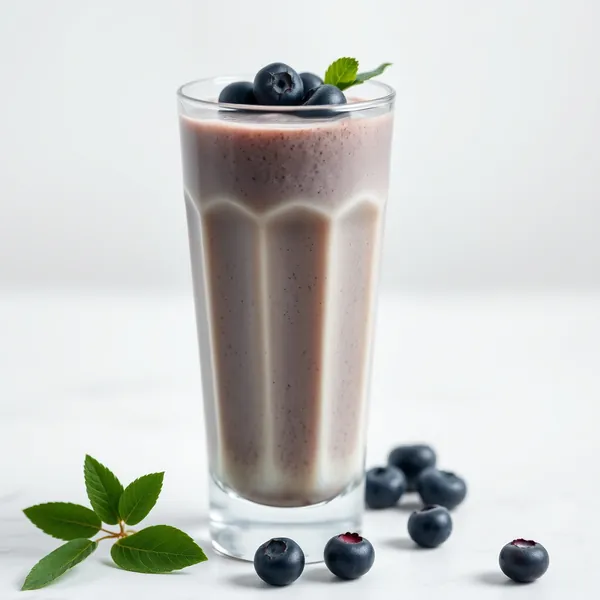 Smoothie Crémeux aux Myrtilles et Thé Matcha