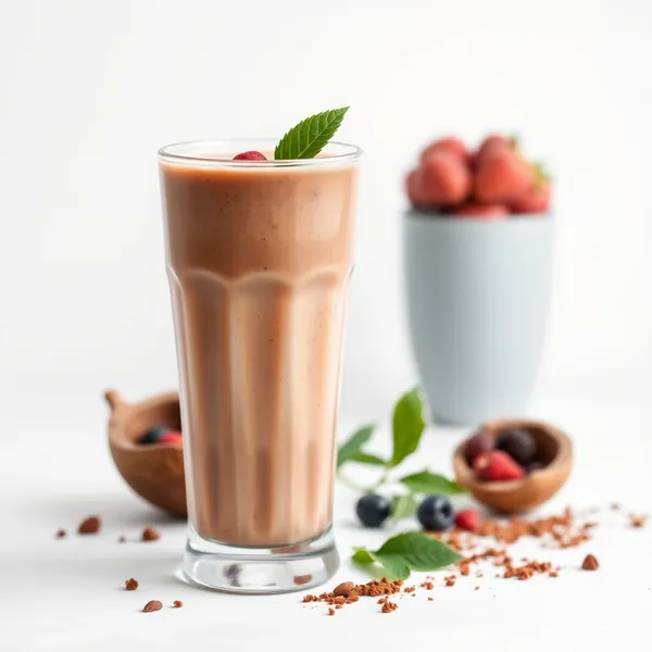 Batido Cremoso de Cacao en Polvo, Almendra y Leche de Coco