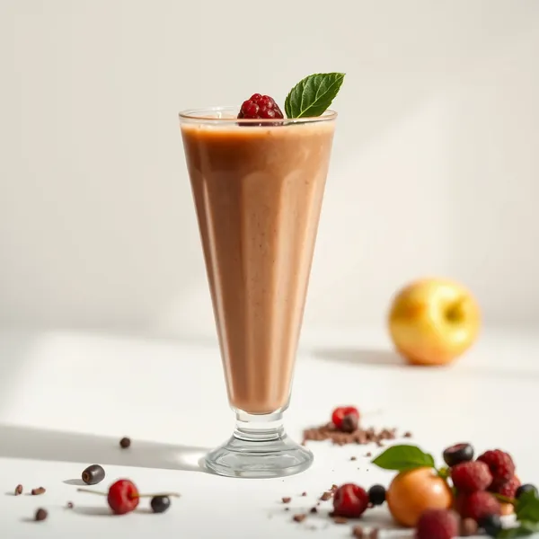 Smoothie Cremoso de Cacau e Suco de Maçã