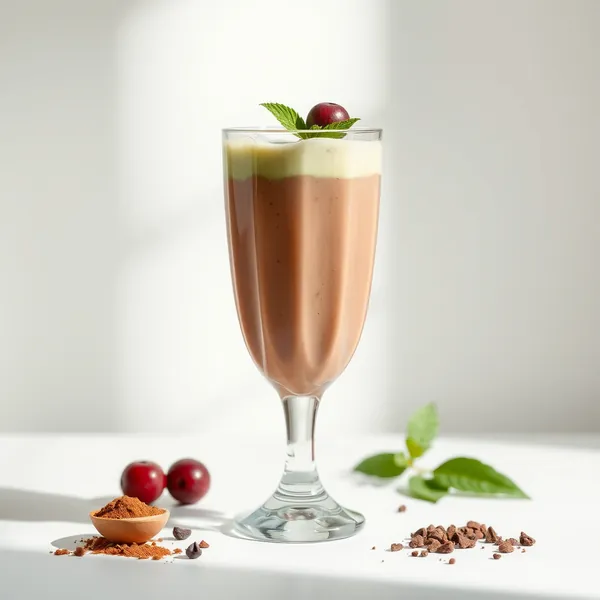 Cremiger Kakaopulver Matcha Tee Smoothie