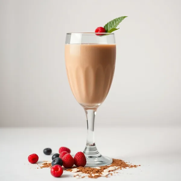Cremiger Kakaopulver-Hafermilch-Smoothie