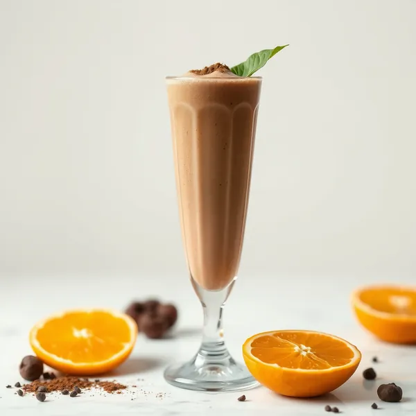 Smoothie Crémeux au Cacao et Jus d'Orange