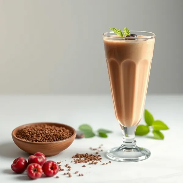 Batido Cremoso de Cacao y Leche de Arroz