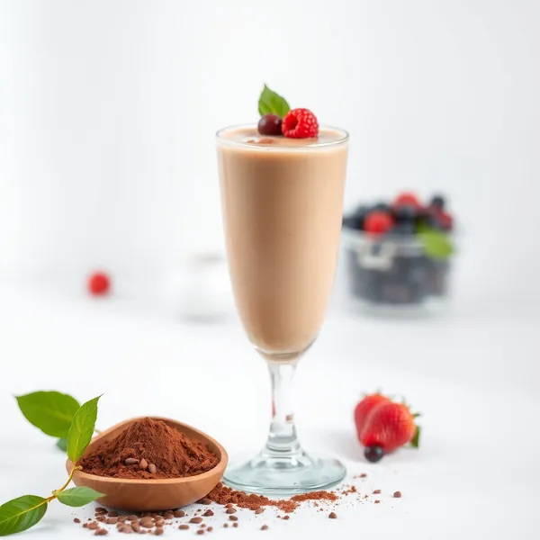 Cremiger Kakaopulver-Sojamilch-Smoothie