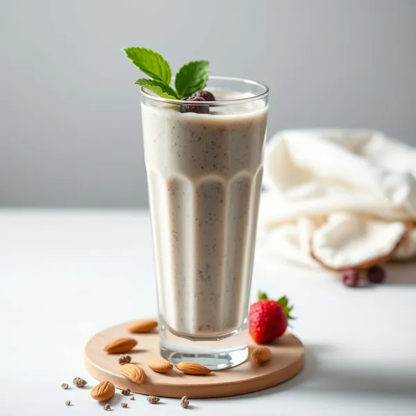 Cremiger Chia-Samen Mandel Kokosmilch Smoothie