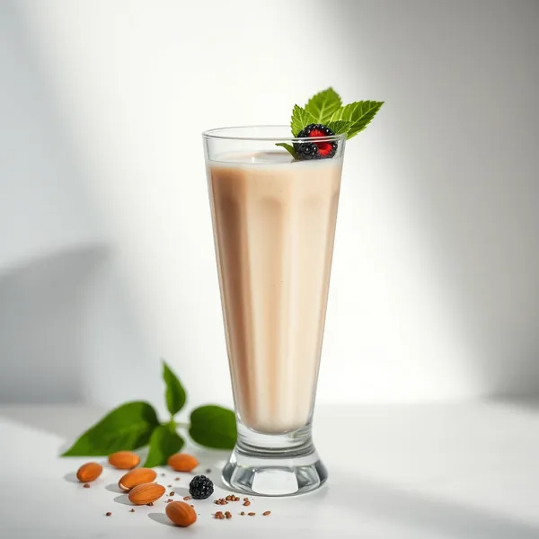 Cremiger Chia-Samen Mandelmilch-Smoothie