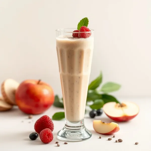 Cremiger Chia-Samen Apfel-Saft Smoothie
