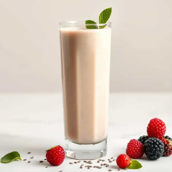Cremiger Chia-Samen Hanfmilch-Smoothie