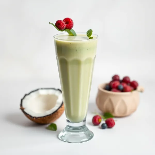 Smoothie Crémeux de Coco et Thé Matcha