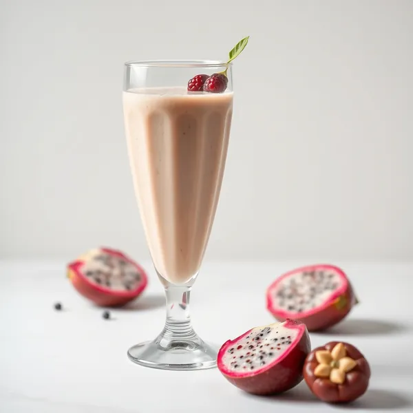 Cremiger Dragonfruit Haselnuss Milch Smoothie