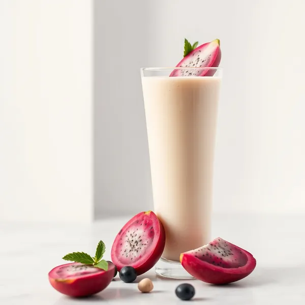 Batido Cremoso de Fruta Dragón y Leche de Macadamia