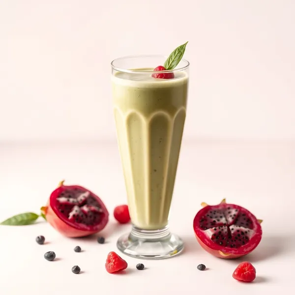 Smoothie Crémeux de Fruit du Dragon et Thé Matcha
