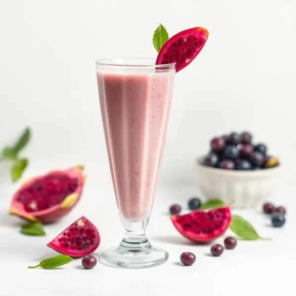 Cremiger Dragonfruit-Erbsenmilch-Smoothie
