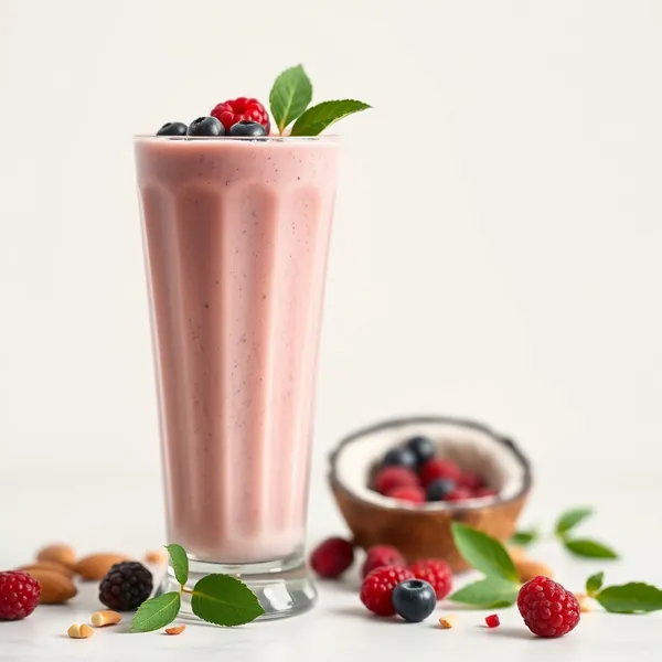 Batido Cremoso de Baya de Goji, Almendra y Leche de Coco