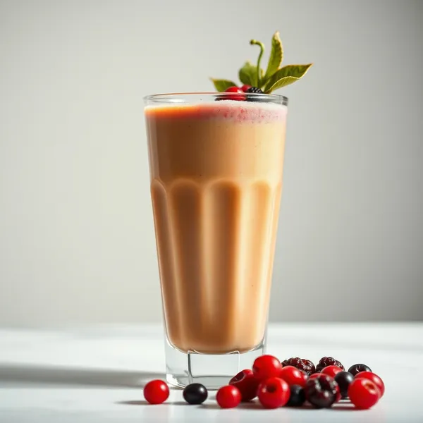 Batido Cremoso de Café Frio com Bagas de Goji