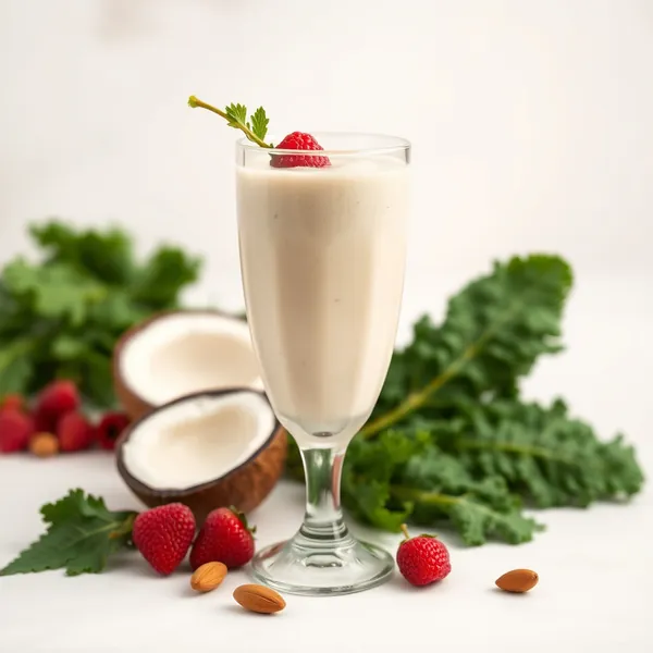 Creamy Kale Almond Coconut Milk Smoothie