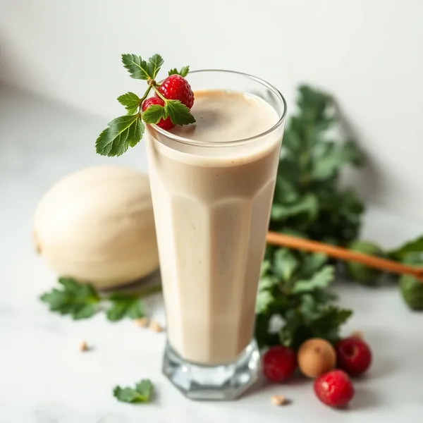 Batido Cremoso de Couve e Leite de Avelã