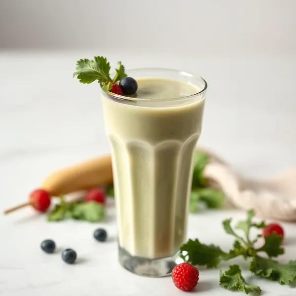 Smoothie Crémeux de Chou Frisé et Lait de Cannabis
