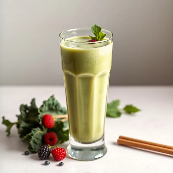 Smoothie Crémeux au Chou Frisé et Matcha