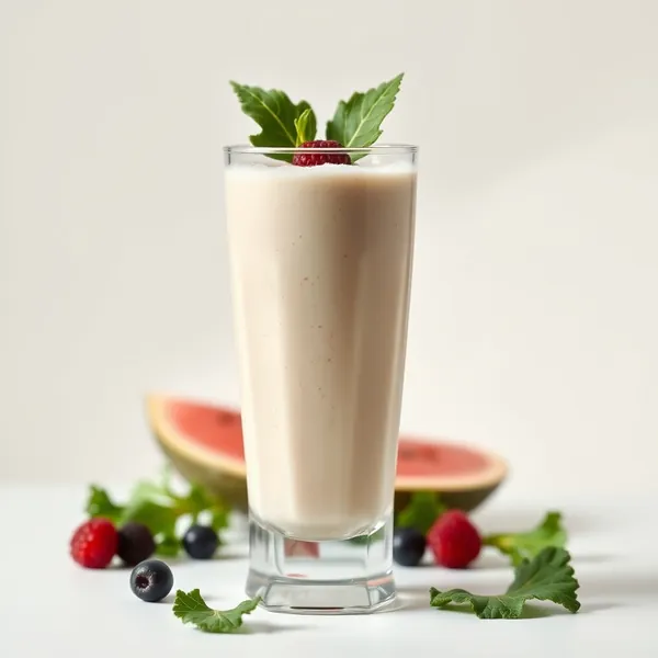 Batido Cremoso de Col Rizada y Leche de Arroz